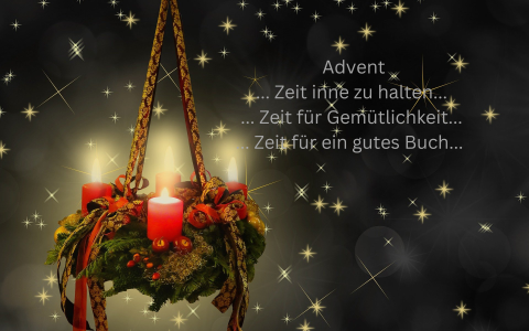 Adventkranz mit roten Kerzen