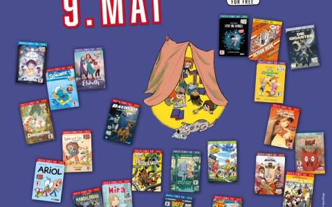 Plaktat mit Cover der Comics