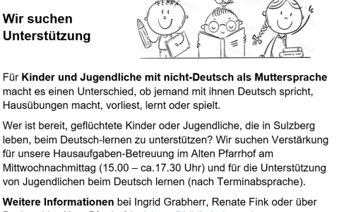 Unterstützung gesucht!